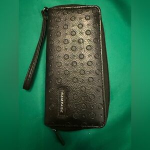 Rampage Textured Black Wristlet